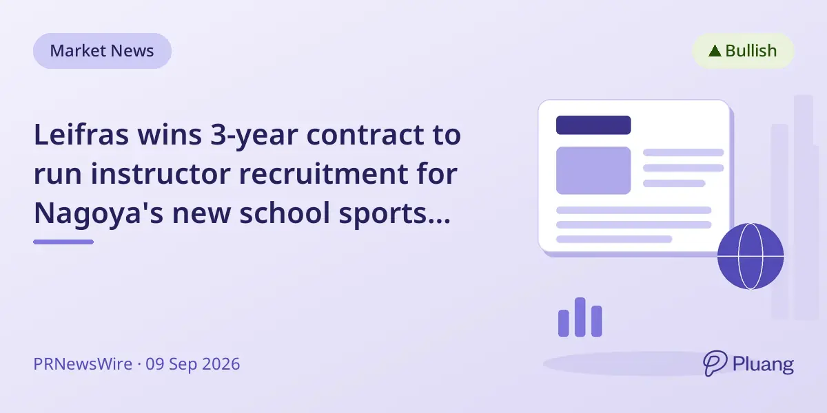 Leifras wins 3-year contract to run instructor recruitment for Nagoya's new school sports and cultural activities.