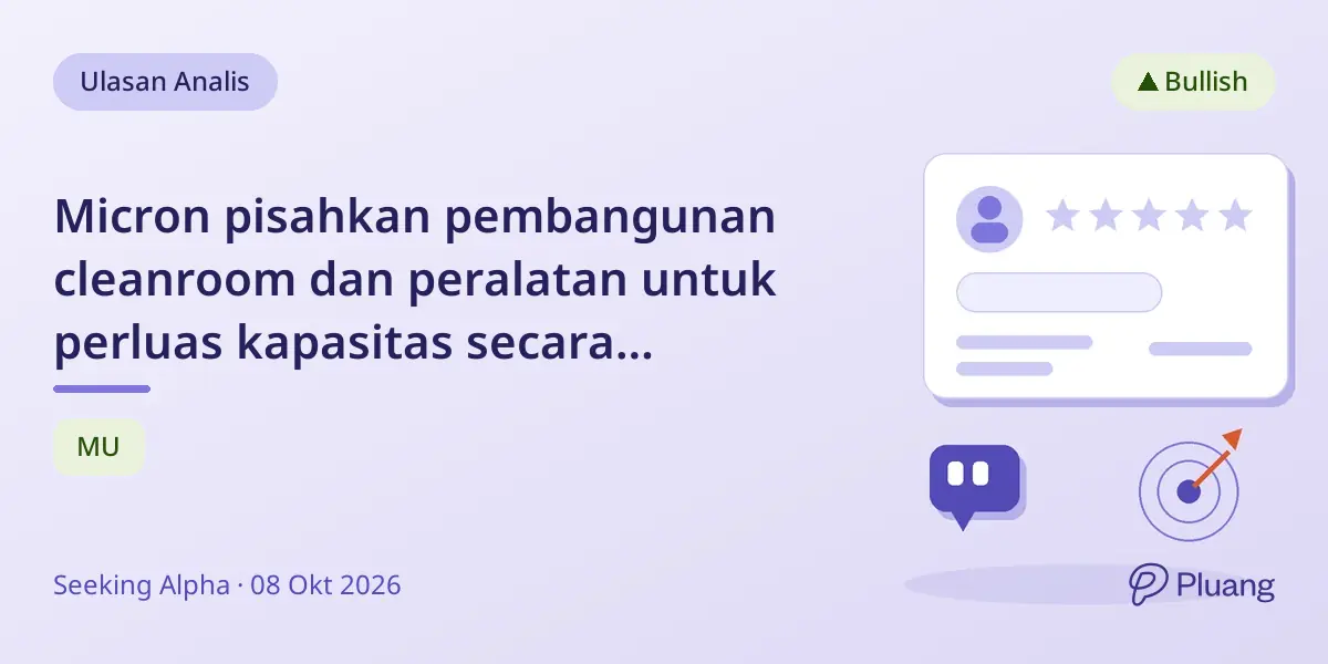 Micron pisahkan pembangunan cleanroom dan peralatan untuk perluas kapasitas secara fleksibel.