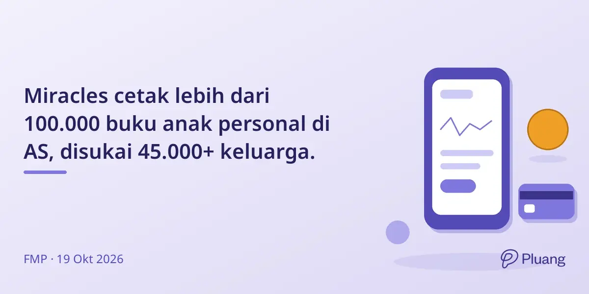 Miracles cetak lebih dari 100.000 buku anak personal di AS, disukai 45.000+ keluarga.