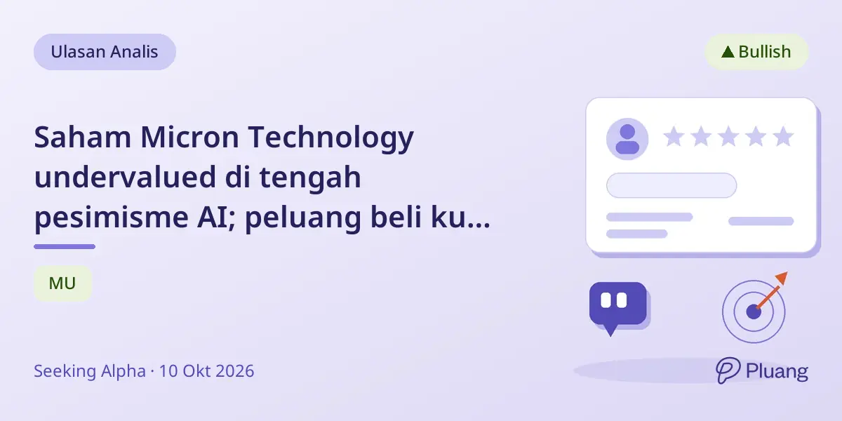 Saham Micron Technology undervalued di tengah pesimisme AI; peluang beli kuat di sekitar $950.