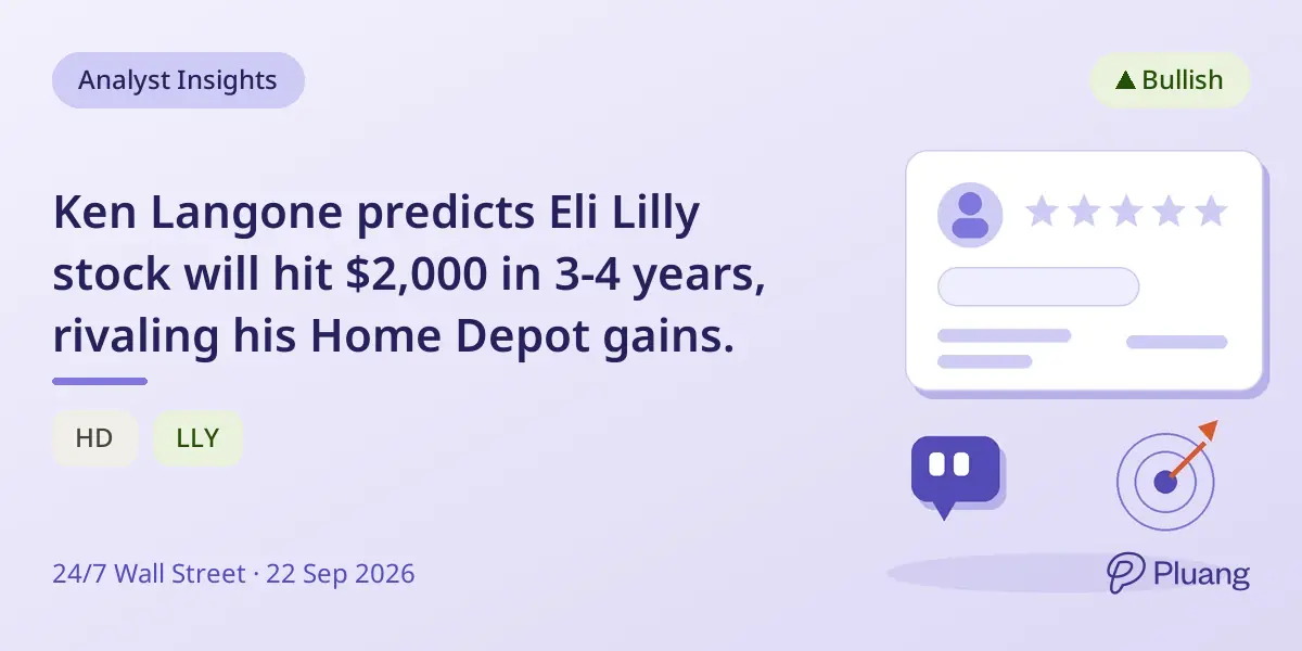 Ken Langone predicts Eli Lilly stock will hit $2,000 in 3-4 years, rivaling his Home Depot gains.