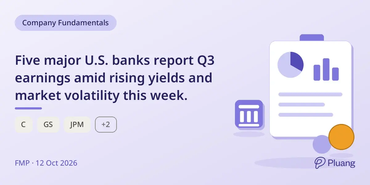 Five major U.S. banks report Q3 earnings amid rising yields and market volatility this week.