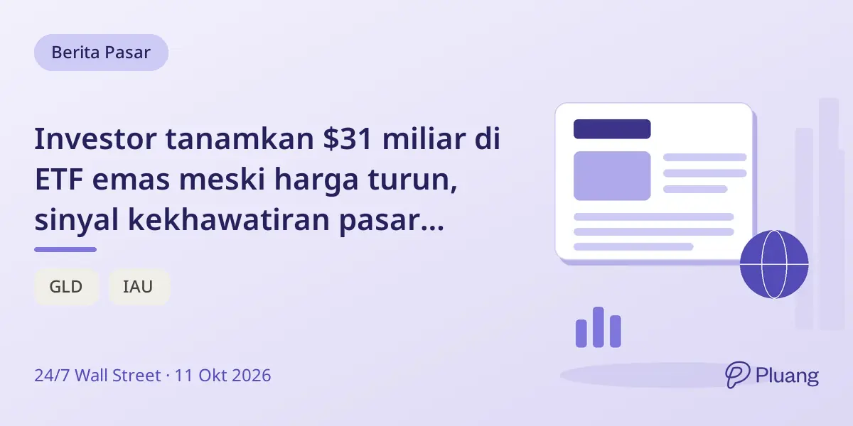 Investor tanamkan $31 miliar di ETF emas meski harga turun, sinyal kekhawatiran pasar obligasi.