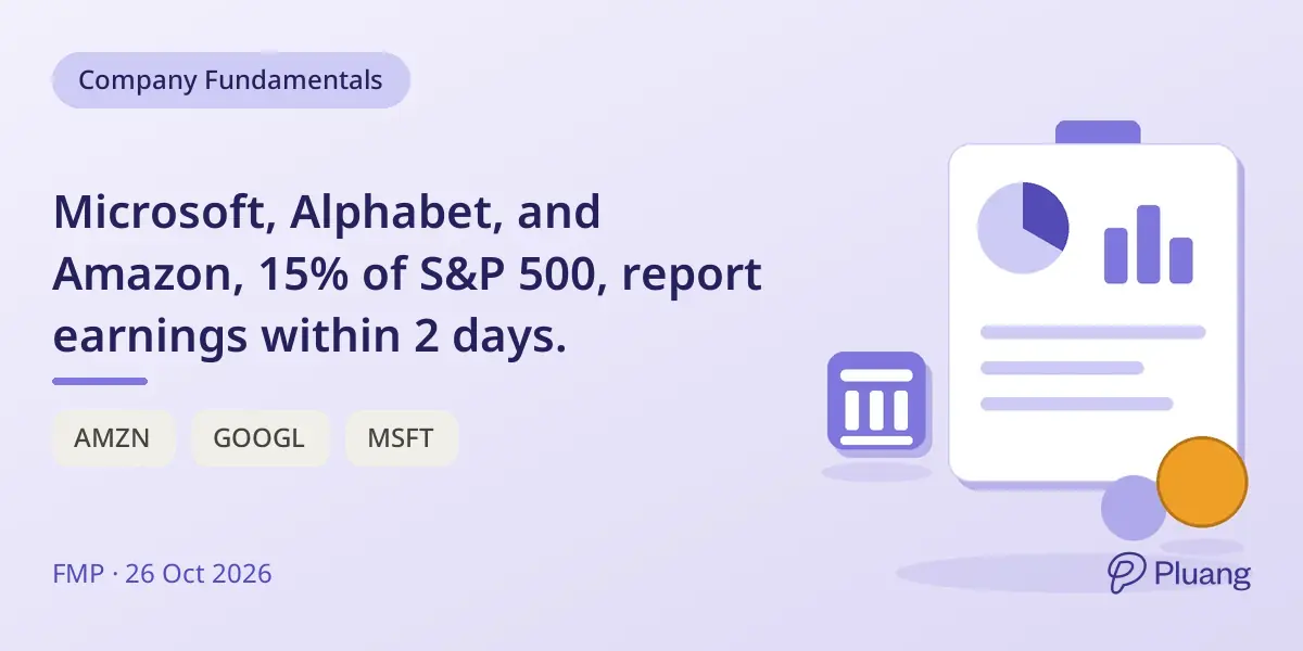 Microsoft, Alphabet, and Amazon, 15% of S&P 500, report earnings within 2 days.