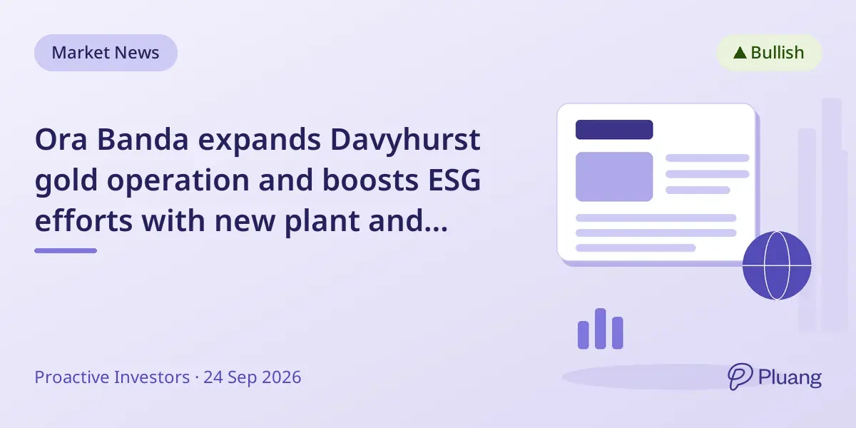 Ora Banda expands Davyhurst gold operation and boosts ESG efforts with new plant and safety improvements.