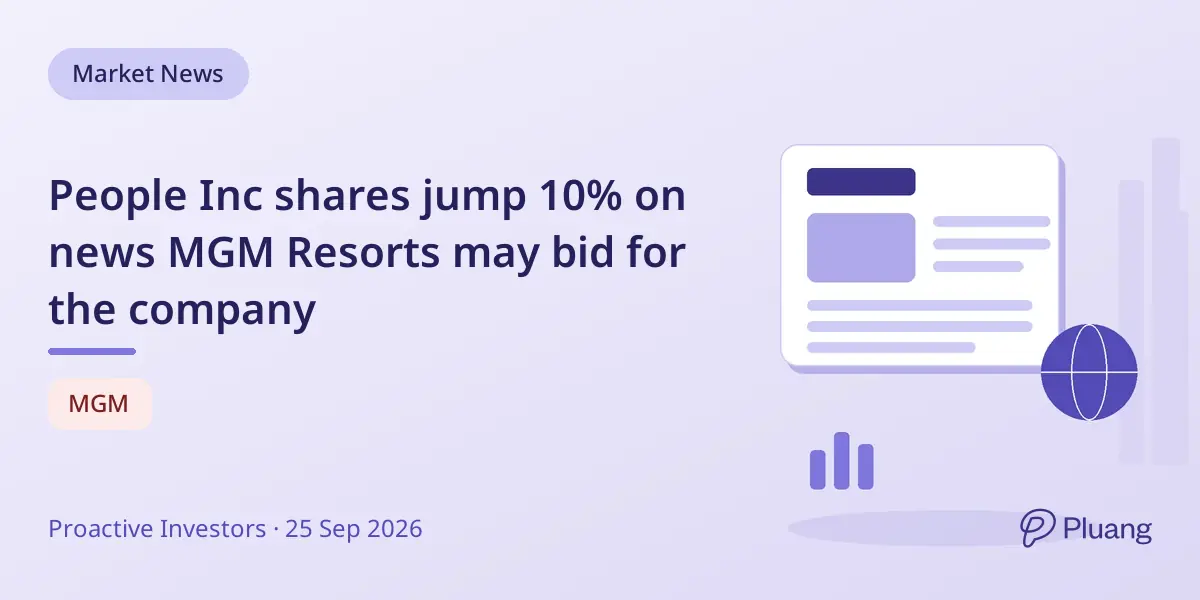 People Inc shares jump 10% on news MGM Resorts may bid for the company