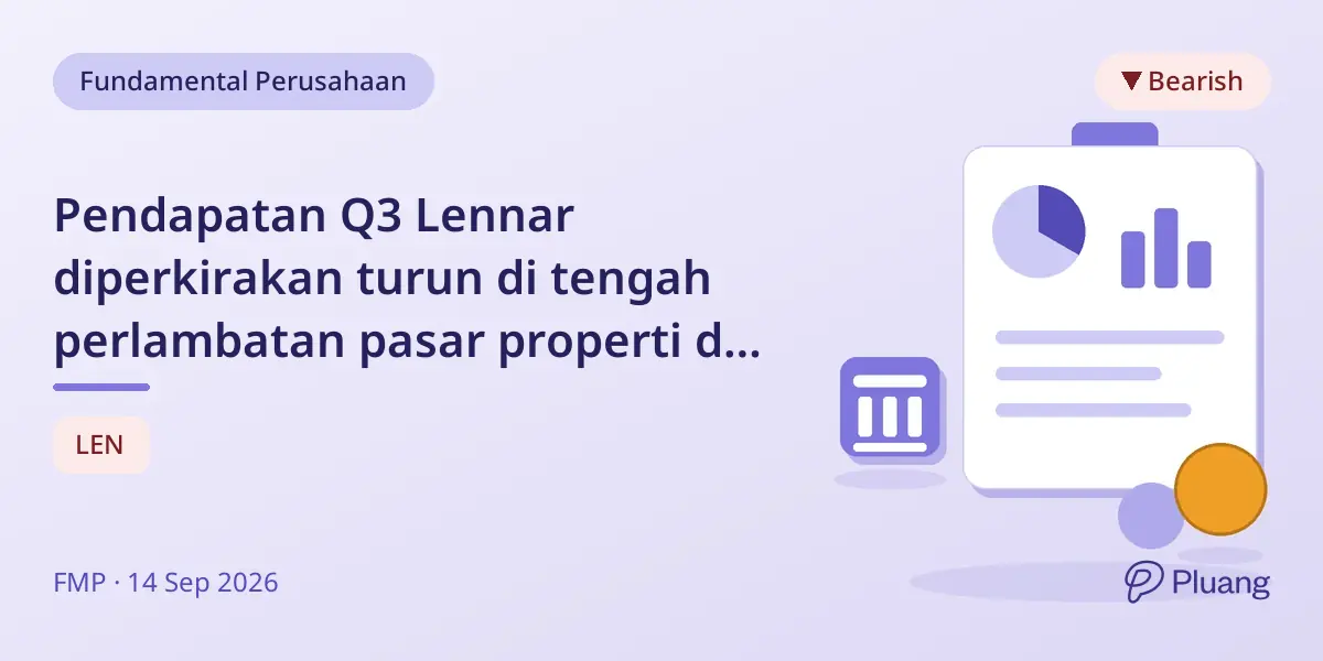 Pendapatan Q3 Lennar diperkirakan turun di tengah perlambatan pasar properti dan pengawasan suku bunga Fed.