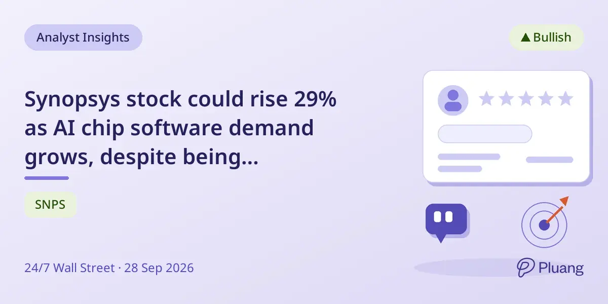 Synopsys stock could rise 29% as AI chip software demand grows, despite being overlooked.