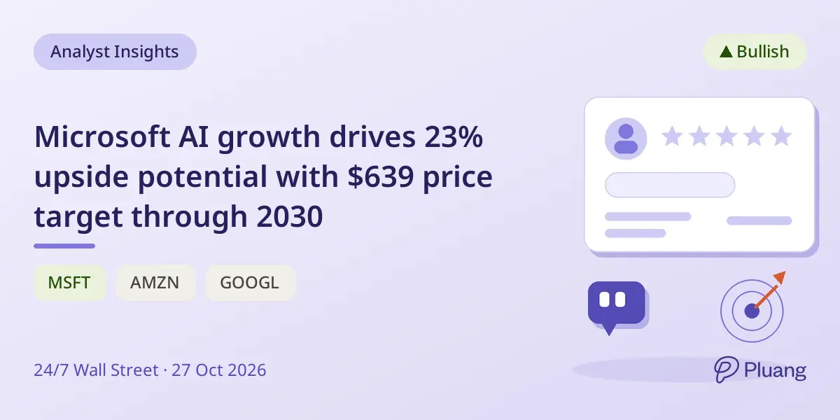 Microsoft AI growth drives 23% upside potential with $639 price target through 2030