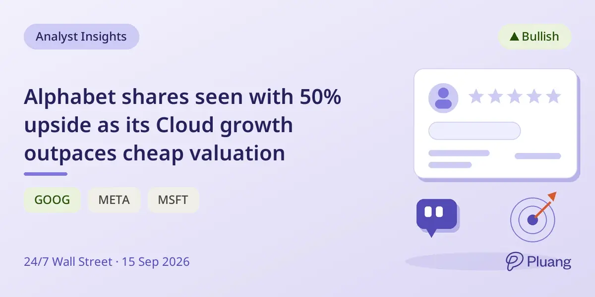 Alphabet shares seen with 50% upside as its Cloud growth outpaces cheap valuation