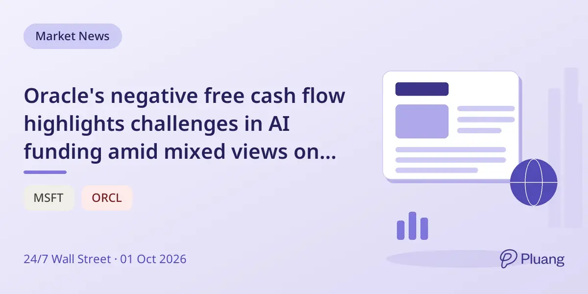 Oracle's negative free cash flow highlights challenges in AI funding amid mixed views on hyperscaler profits.