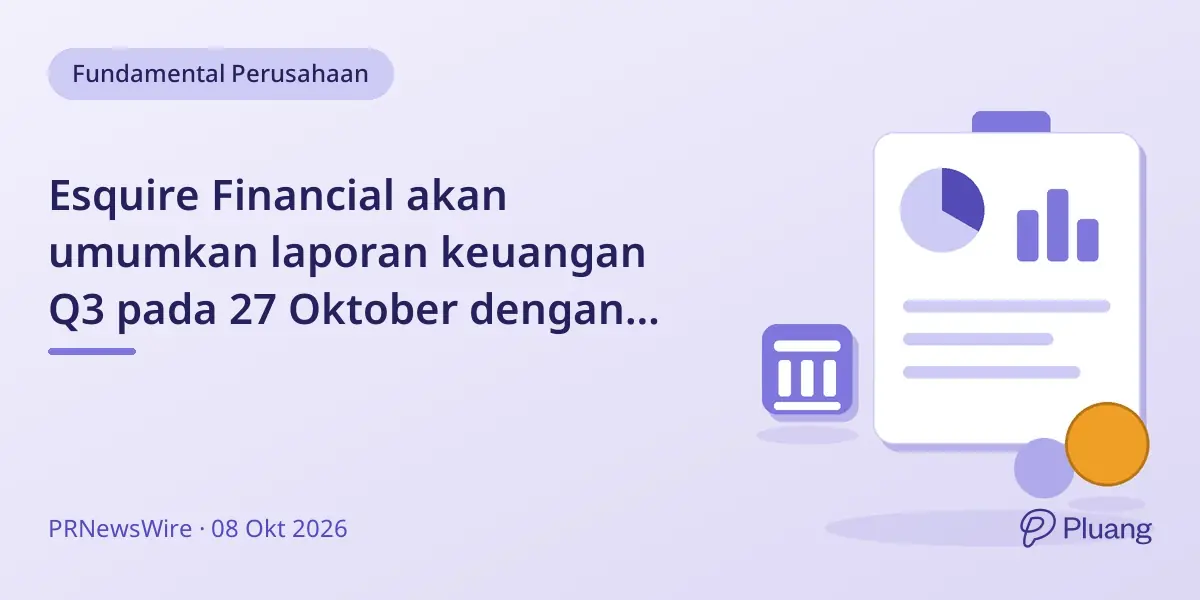 Esquire Financial akan umumkan laporan keuangan Q3 pada 27 Oktober dengan siaran langsung