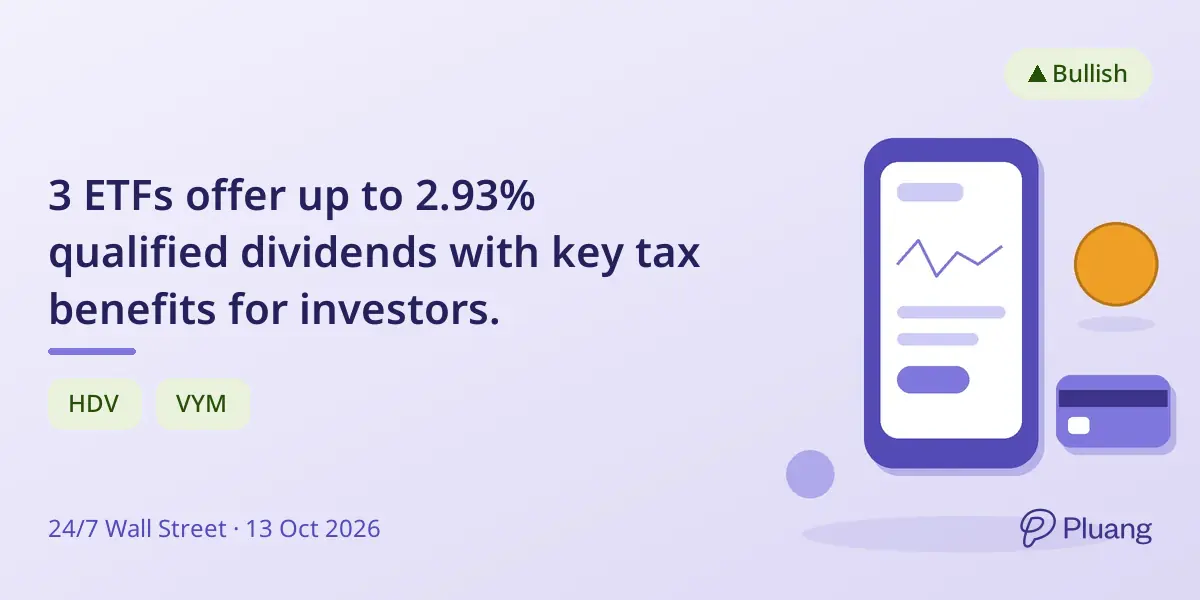 3 ETFs offer up to 2.93% qualified dividends with key tax benefits for investors.