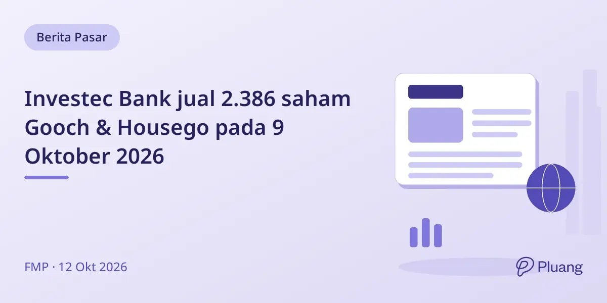 Investec Bank jual 2.386 saham Gooch & Housego pada 9 Oktober 2026