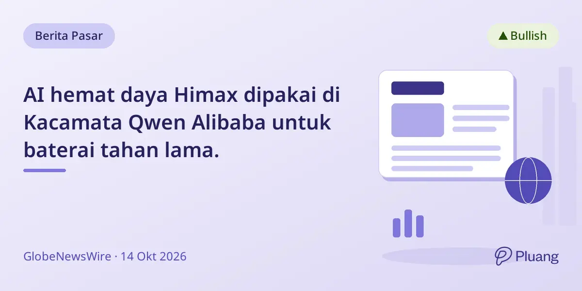 AI hemat daya Himax dipakai di Kacamata Qwen Alibaba untuk baterai tahan lama.