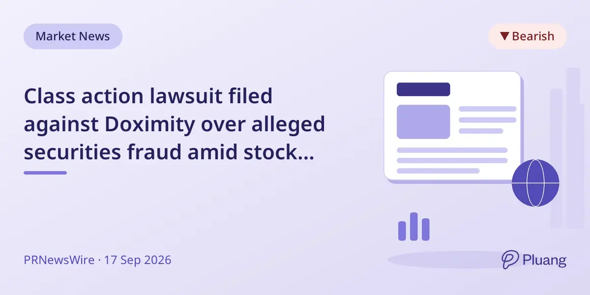 Class action lawsuit filed against Doximity over alleged securities fraud amid stock price drops.