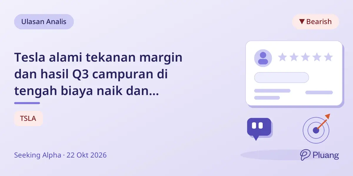 Tesla alami tekanan margin dan hasil Q3 campuran di tengah biaya naik dan pertumbuhan pengiriman lemah.