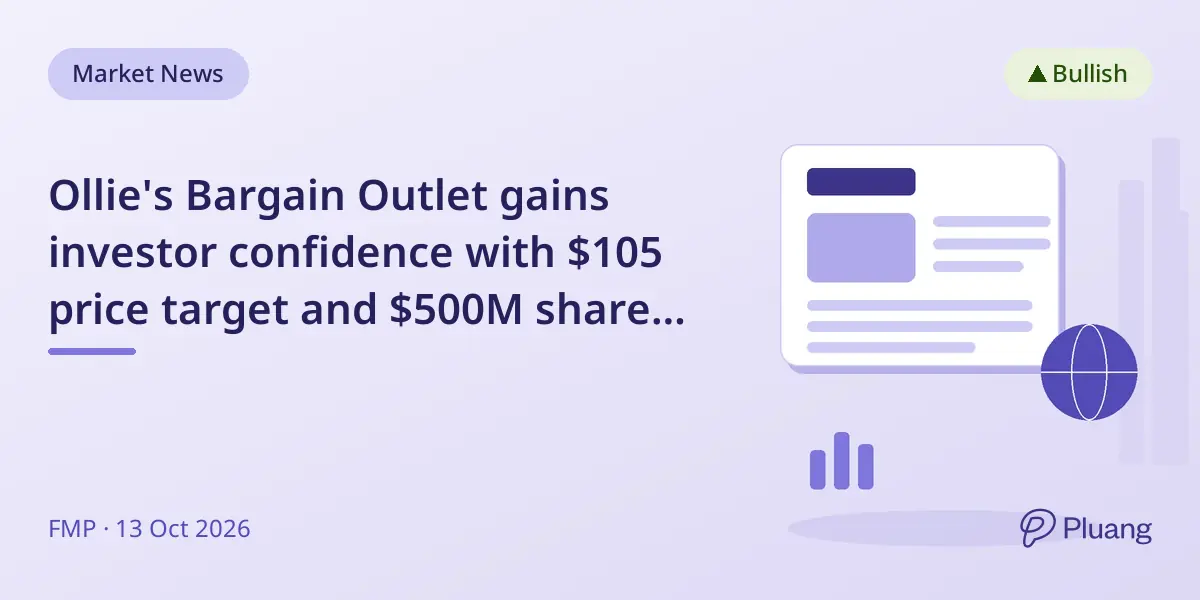 Ollie's Bargain Outlet gains investor confidence with $105 price target and $500M share buyback boost