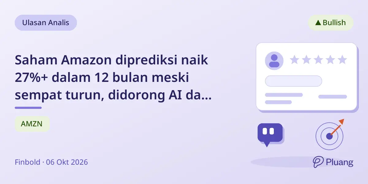 Saham Amazon diprediksi naik 27%+ dalam 12 bulan meski sempat turun, didorong AI dan momentum liburan