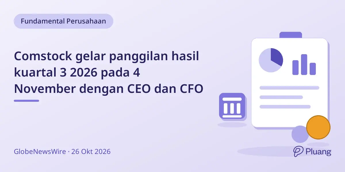 Comstock gelar panggilan hasil kuartal 3 2026 pada 4 November dengan CEO dan CFO