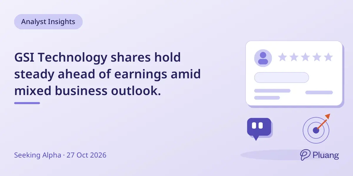 GSI Technology shares hold steady ahead of earnings amid mixed business outlook.