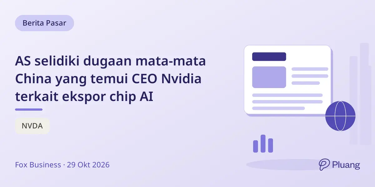 AS selidiki dugaan mata-mata China yang temui CEO Nvidia terkait ekspor chip AI