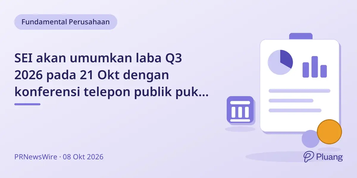 SEI akan umumkan laba Q3 2026 pada 21 Okt dengan konferensi telepon publik pukul 5 sore ET
