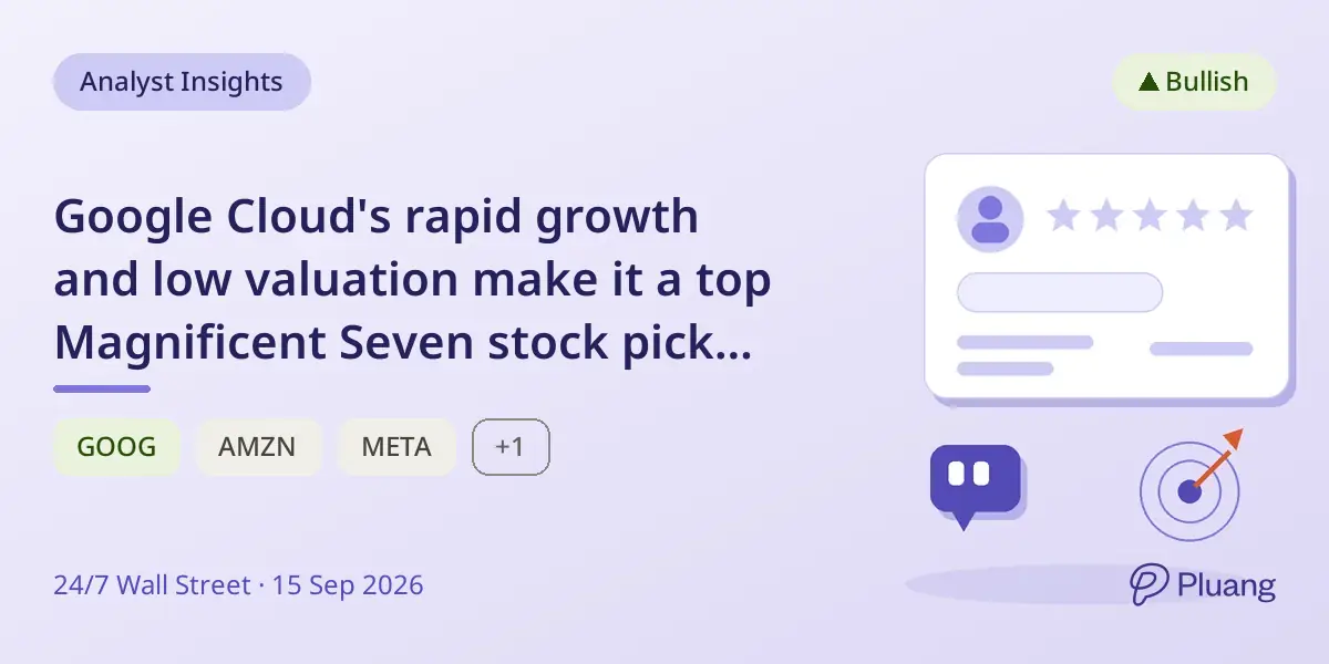 Google Cloud's rapid growth and low valuation make it a top Magnificent Seven stock pick for 2026 with 50% upside.