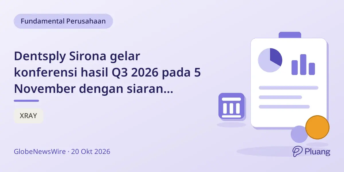 Dentsply Sirona gelar konferensi hasil Q3 2026 pada 5 November dengan siaran langsung.
