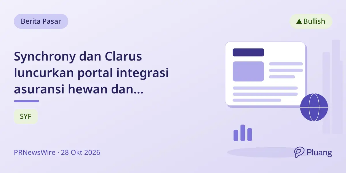 Synchrony dan Clarus luncurkan portal integrasi asuransi hewan dan pembiayaan untuk pembayaran klinik lebih lancar.