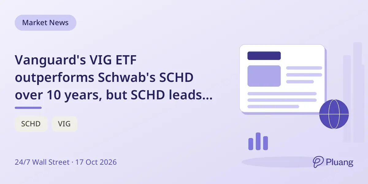Vanguard's VIG ETF outperforms Schwab's SCHD over 10 years, but SCHD leads in the past year.