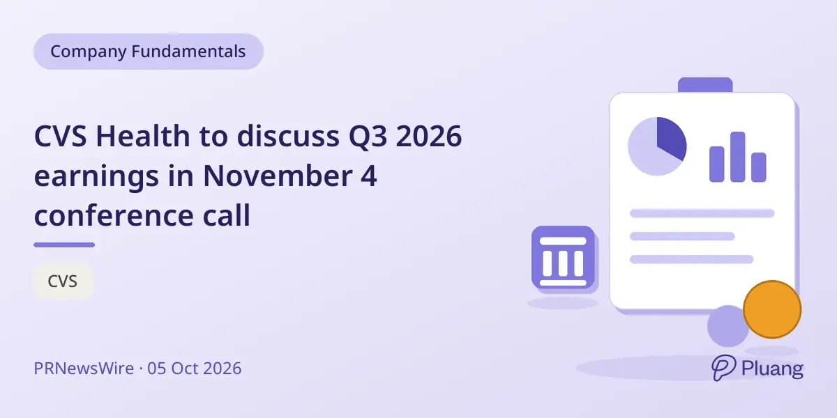CVS Health to discuss Q3 2026 earnings in November 4 conference call