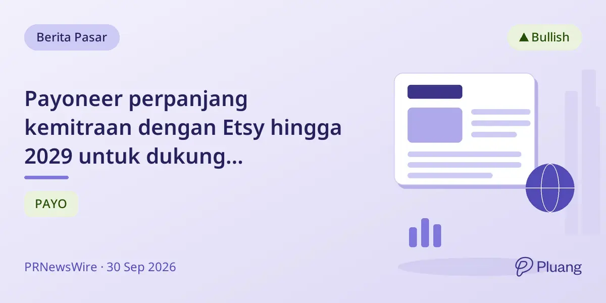 Payoneer perpanjang kemitraan dengan Etsy hingga 2029 untuk dukung pembayaran global penjual.