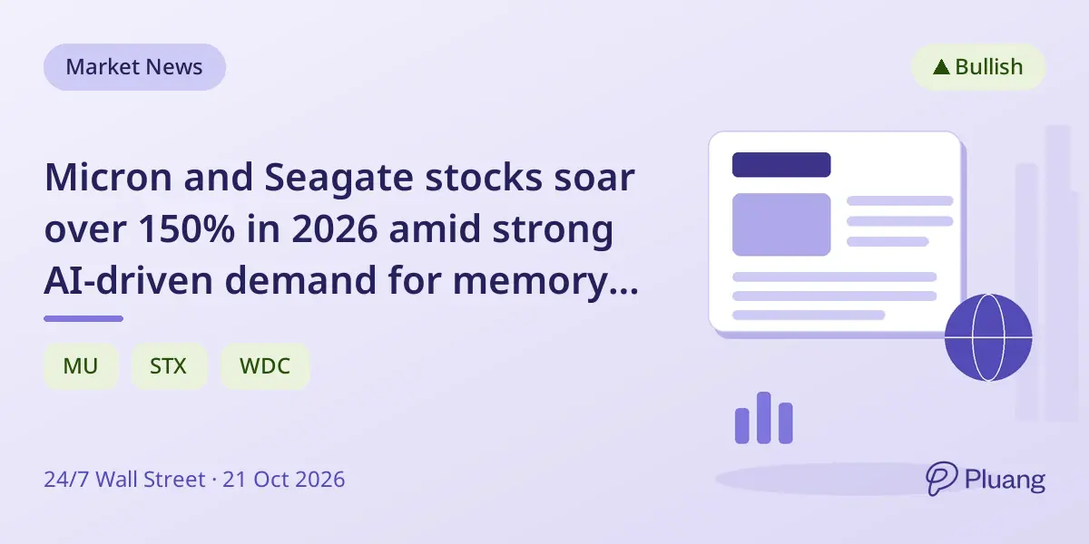 Micron and Seagate stocks soar over 150% in 2026 amid strong AI-driven demand for memory and storage.