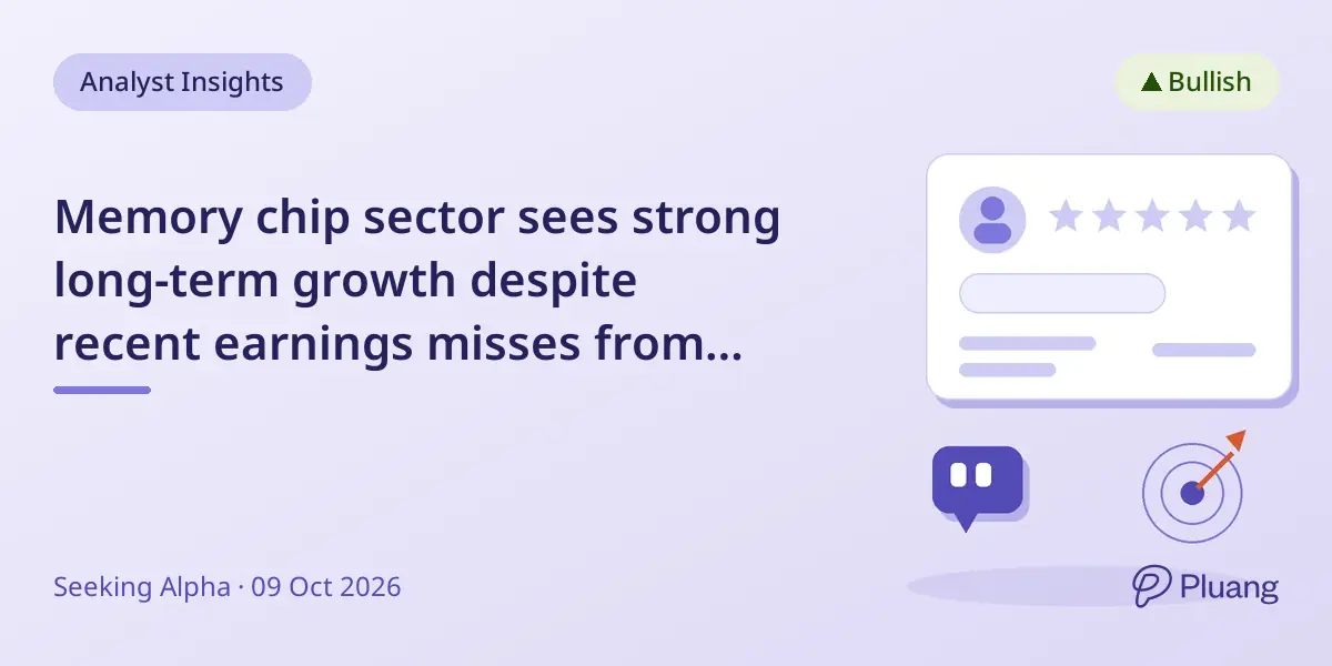 Memory chip sector sees strong long-term growth despite recent earnings misses from Samsung and peers
