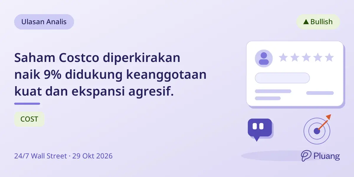 Saham Costco diperkirakan naik 9% didukung keanggotaan kuat dan ekspansi agresif.