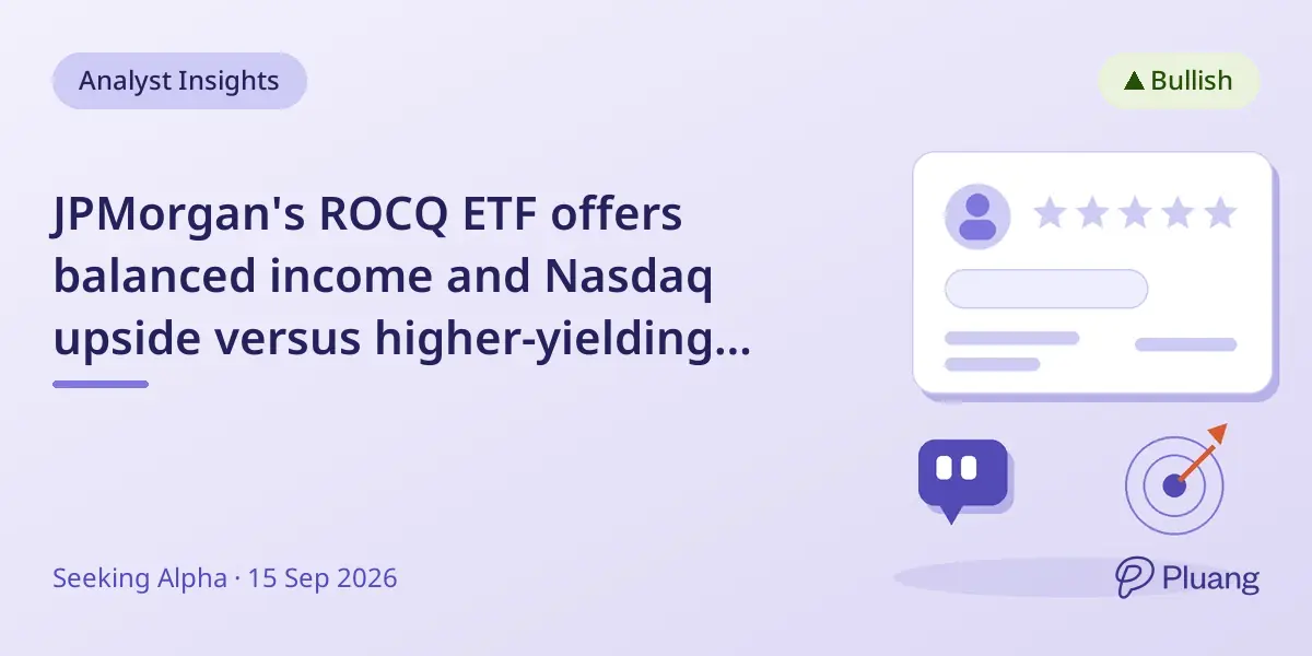 JPMorgan's ROCQ ETF offers balanced income and Nasdaq upside versus higher-yielding QQQI ETF.