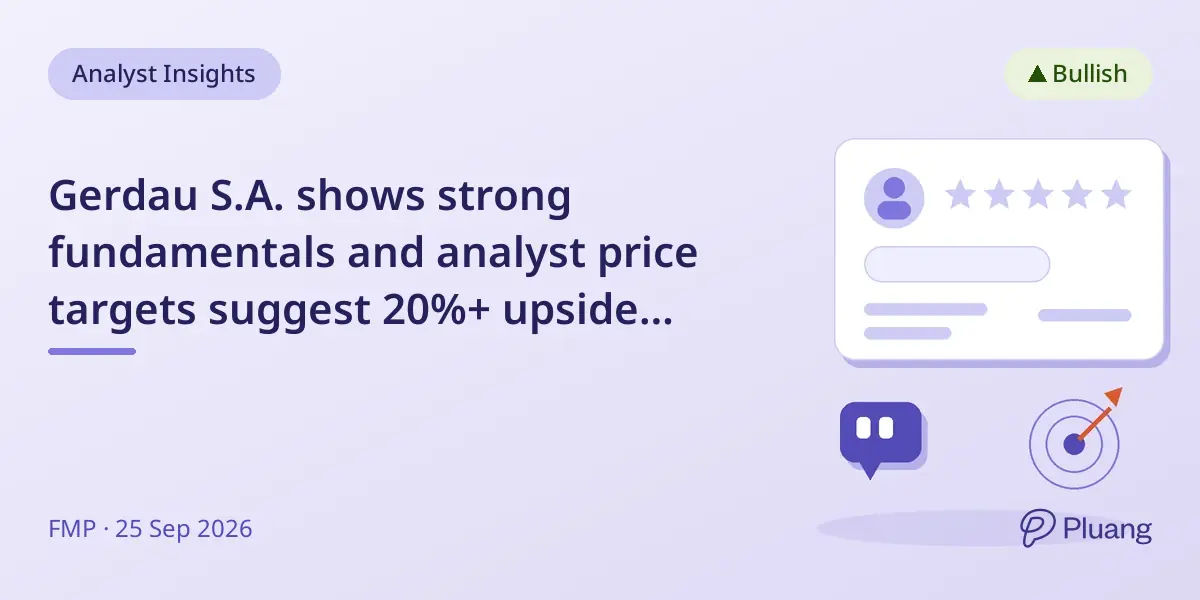 Gerdau S.A. shows strong fundamentals and analyst price targets suggest 20%+ upside potential.