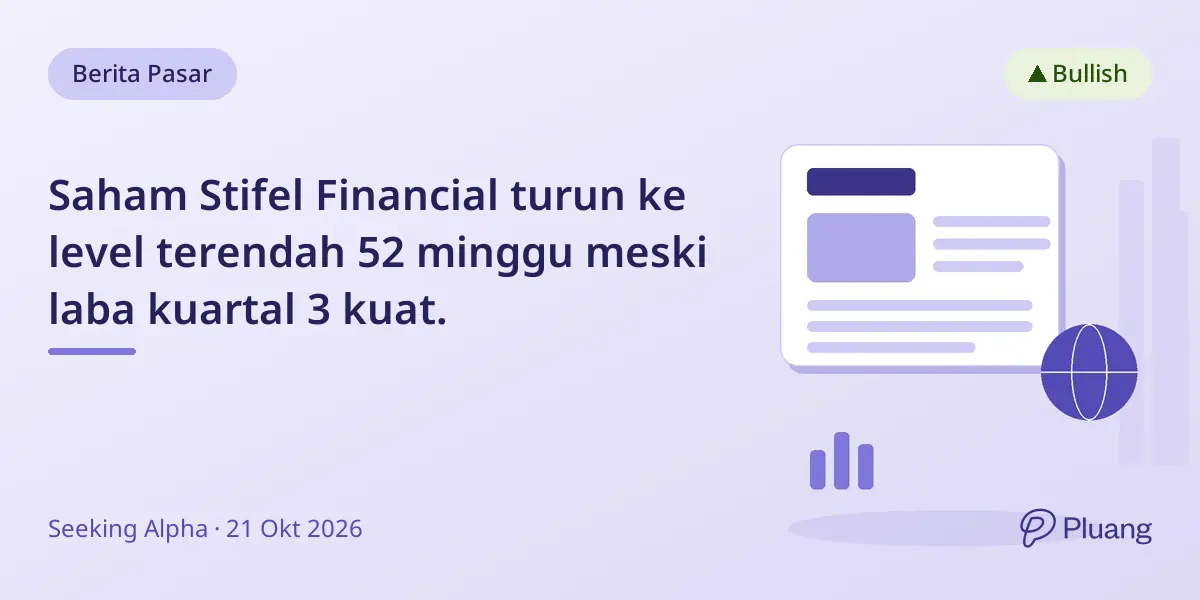 Saham Stifel Financial turun ke level terendah 52 minggu meski laba kuartal 3 kuat.