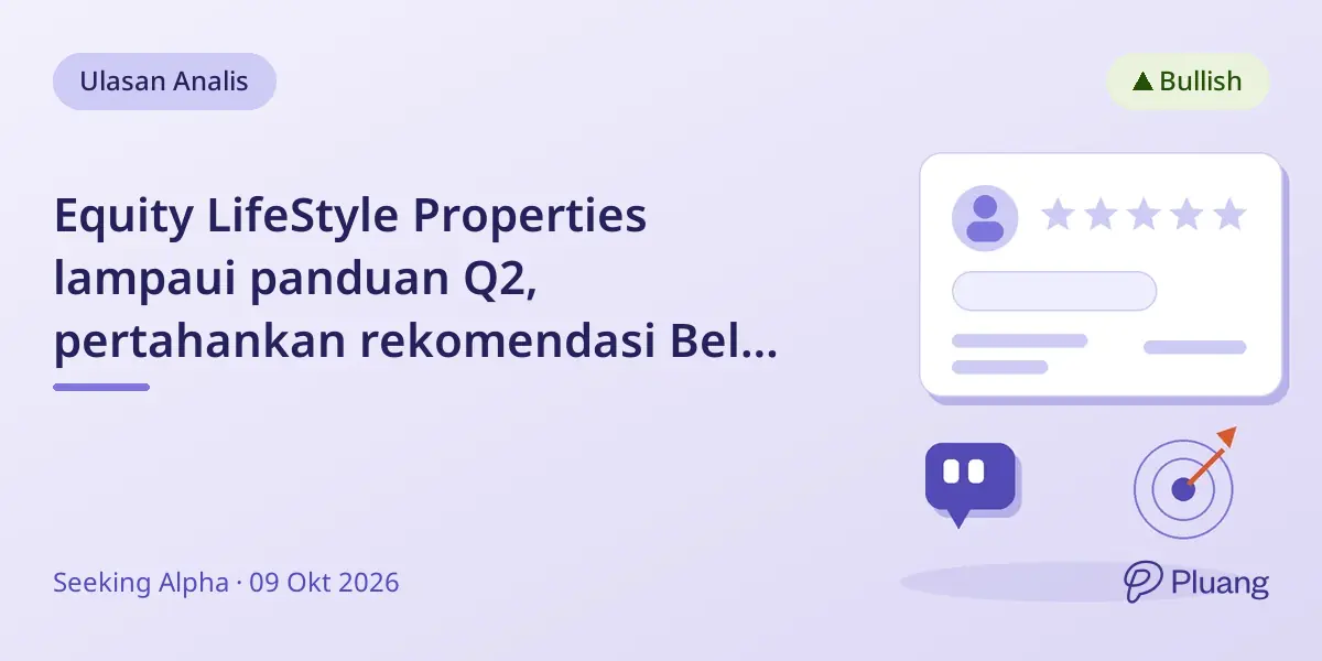 Equity LifeStyle Properties lampaui panduan Q2, pertahankan rekomendasi Beli dengan target harga $70.