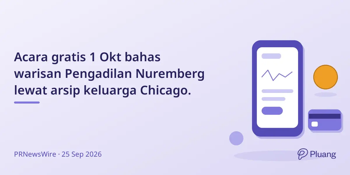 Acara gratis 1 Okt bahas warisan Pengadilan Nuremberg lewat arsip keluarga Chicago.