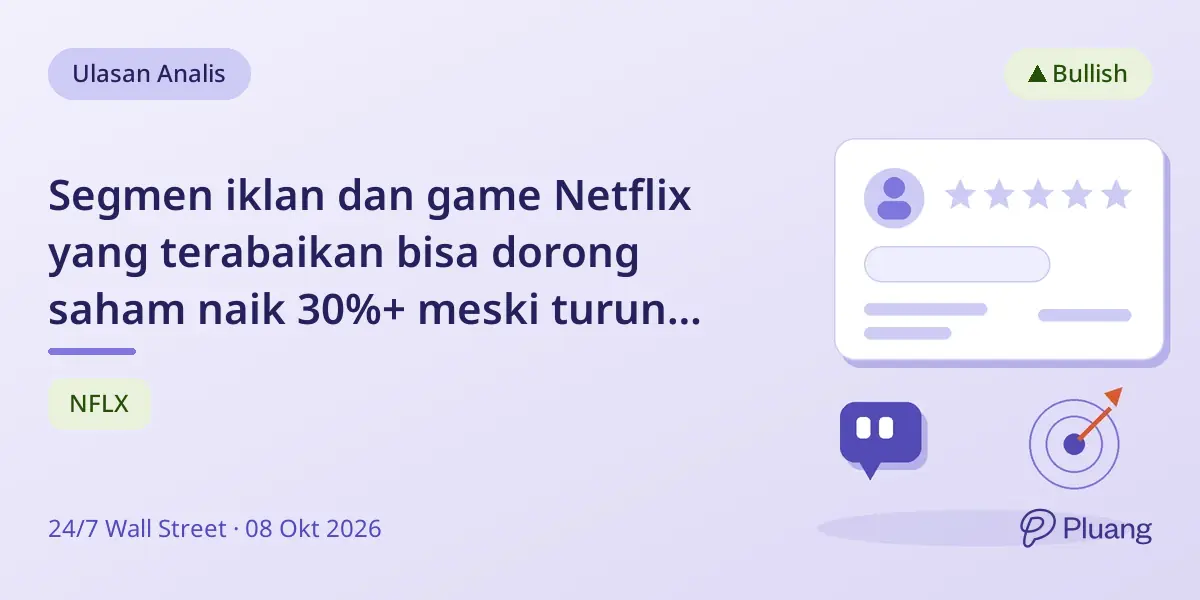 Segmen iklan dan game Netflix yang terabaikan bisa dorong saham naik 30%+ meski turun 26% di 2026.