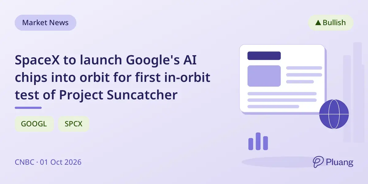 SpaceX to launch Google's AI chips into orbit for first in-orbit test of Project Suncatcher