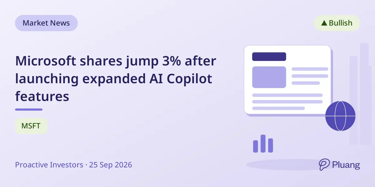 Microsoft shares jump 3% after launching expanded AI Copilot features