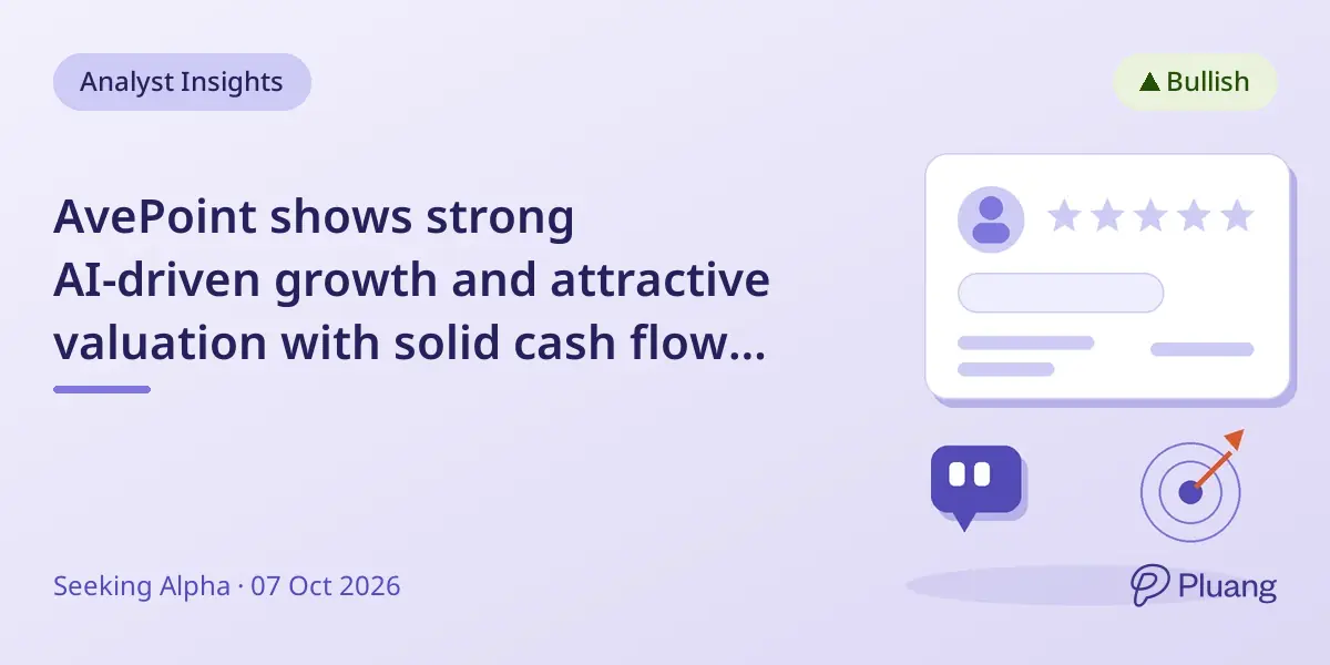 AvePoint shows strong AI-driven growth and attractive valuation with solid cash flow and buybacks.
