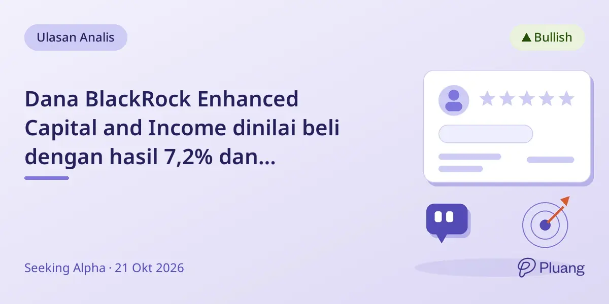 Dana BlackRock Enhanced Capital and Income dinilai beli dengan hasil 7,2% dan pertumbuhan NAV kuat.