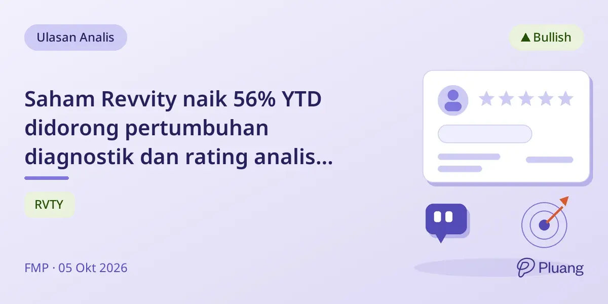 Saham Revvity naik 56% YTD didorong pertumbuhan diagnostik dan rating analis positif