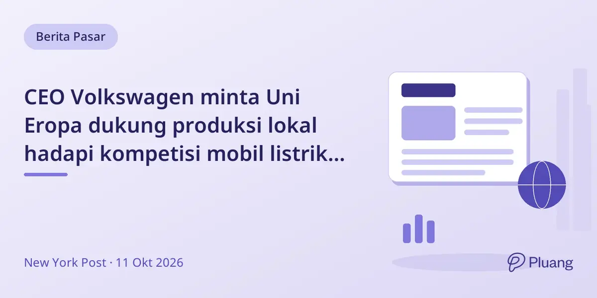 CEO Volkswagen minta Uni Eropa dukung produksi lokal hadapi kompetisi mobil listrik China.