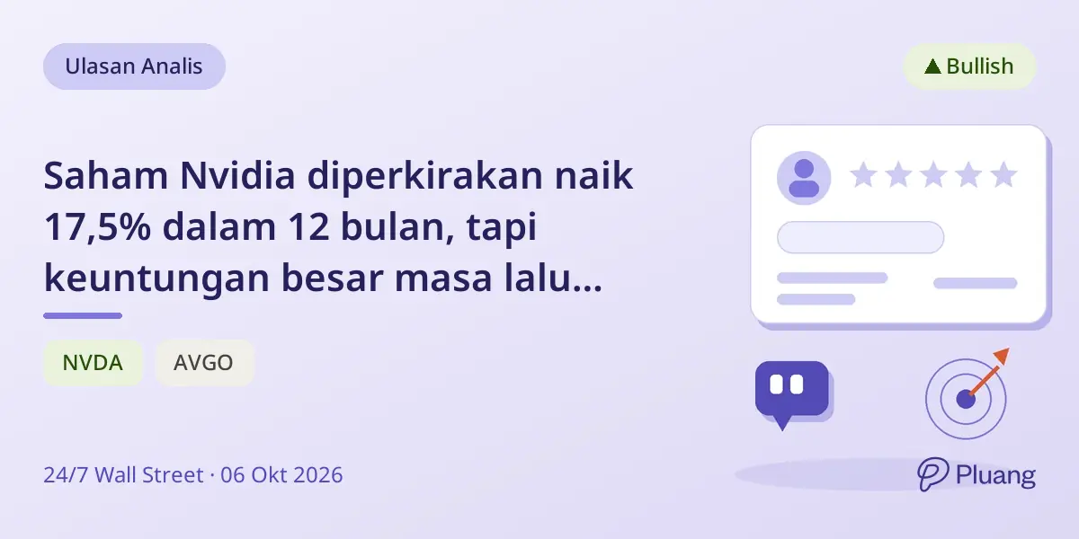 Saham Nvidia diperkirakan naik 17,5% dalam 12 bulan, tapi keuntungan besar masa lalu sulit terulang karena kapitalisasi pasar besar.