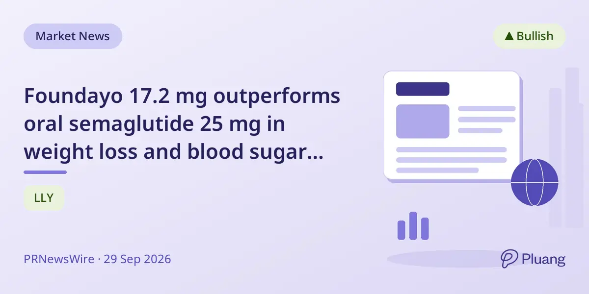 Foundayo 17.2 mg outperforms oral semaglutide 25 mg in weight loss and blood sugar control for type 2 diabetes.
